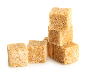 Brown cane sugar cubes