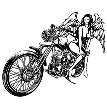 女性とバイク