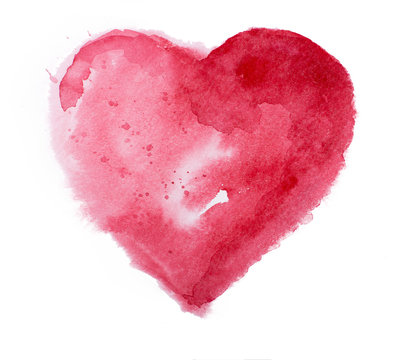watercolor heart. Concept - love, relationship, art, painting