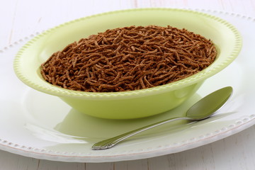 Delicious bran cereal breakfast