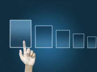 Hand touch screen interface