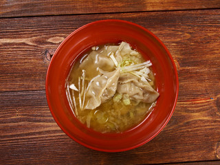 Dim-sum call Gyoza, asian tradition food.