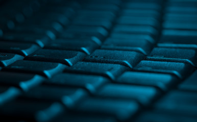 Keyboard close-up with copy space