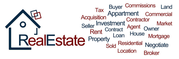 Real Estate Blue Red Horizontal