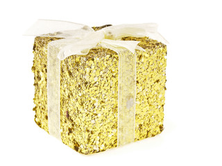 gold glitter box