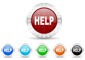 help icon vector set