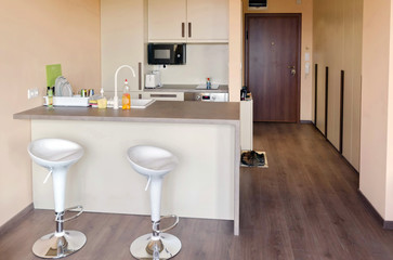 Kitchen box in small living room