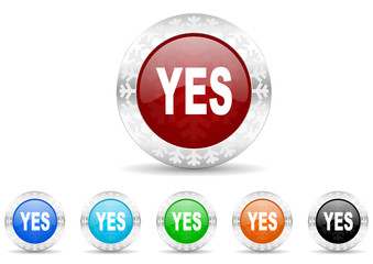 yes icon vector set