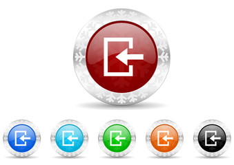 enter icon vector set