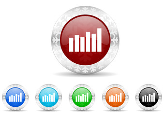 graph icon vector set