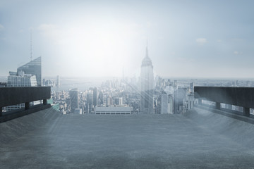 Cityscape on the horizon