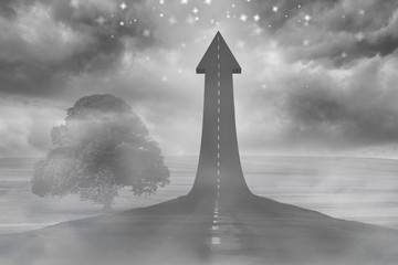 Fototapeta premium Road turning into arrow