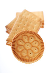 Cookies on white background