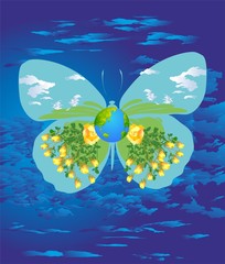 wiosenny motyl , © klatki