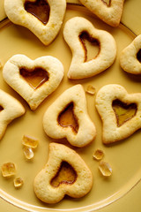Stained glass heart cookies