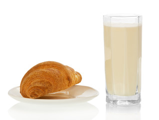 House croissant and the milk