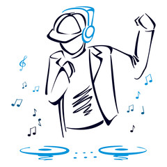 DJ mixing music