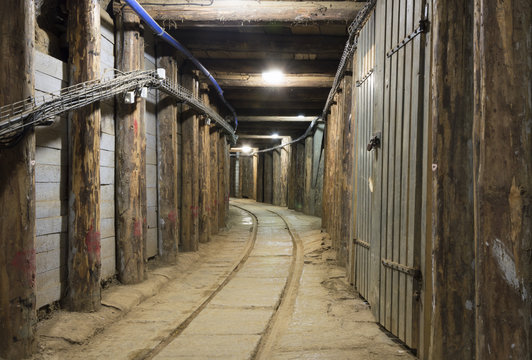 Underground tunnel in a Mine