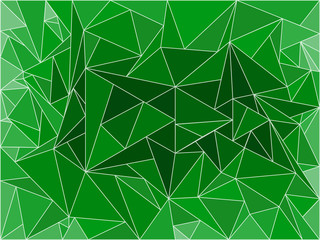 Abstract green background with polygons