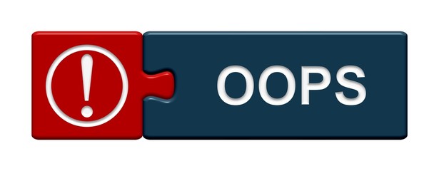 Puzzle-Button rot blau: Oops
