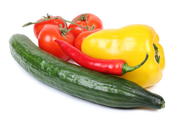 Cucumber and pepper
