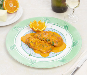Scaloppine all'arancia