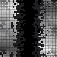 Abstract background with black and white pixels