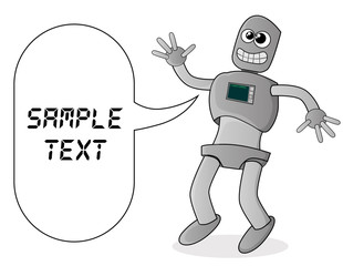 Cute cartoon robot