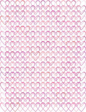 valentine background with pink hearts silhouettes