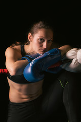 woman kickboxer