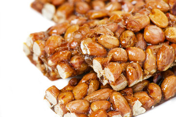 Peanut brittle, isolated