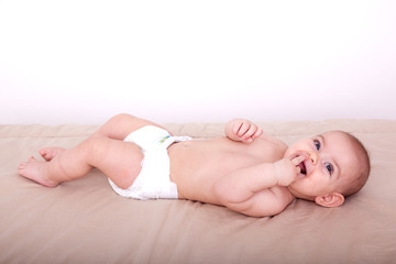 Baby in diapers