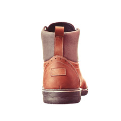 Safety shoes brown isolated on white background