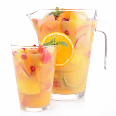 fruit juice cocktail isolated