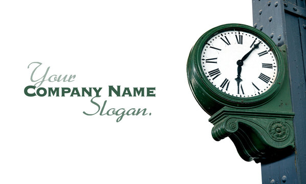 Old railway station clock