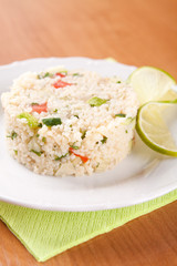 Salad with couscous, parsley, tomatoes and cucumber