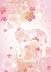 年賀状テンプレート　2014年 午年