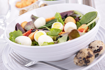 vegetable salad with egg