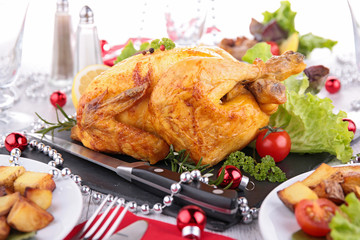 roasted chicken and vegetables