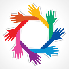 Creative hand icon - vector illustration