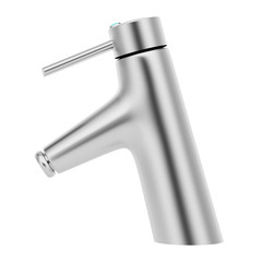 modern faucet isolated on white background