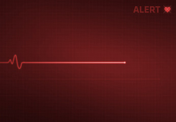 Flatline Heart Monitor - Alert