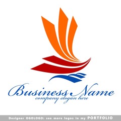 abstract business logo emblem vector