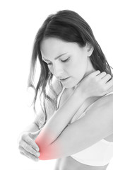 Woman Suffering From Elbow Pain