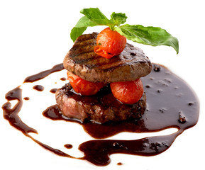 beef steak in balsamic sauce