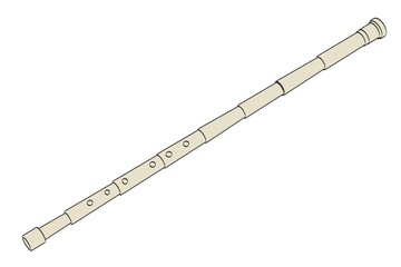 cartoon image of indian flute