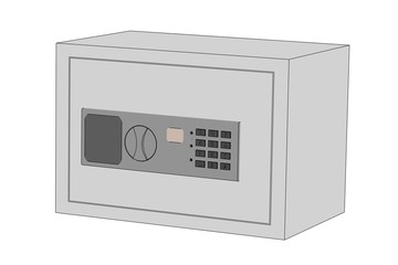 cartoon image of money safe