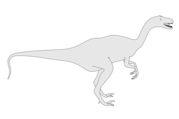 Obraz na płótnie Canvas cartoon image of velociraptor dino