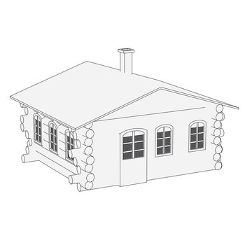 cartoon image of russian house