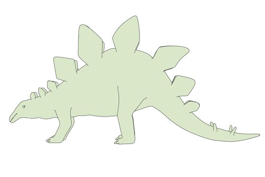 cartoon image of stegosaurus dino